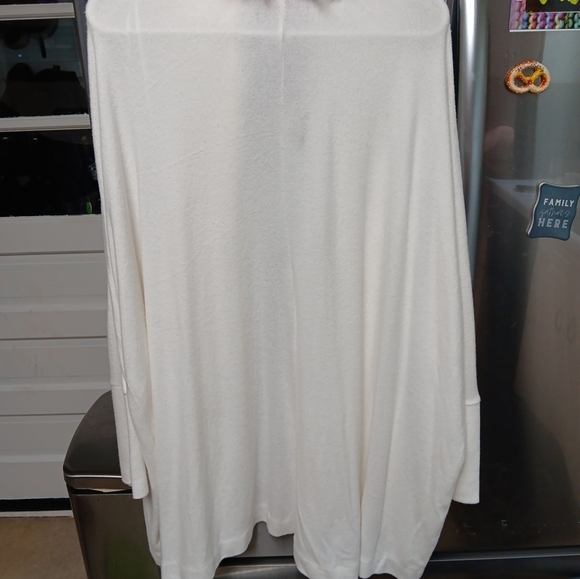 Jennifer Lopez Fur Trimed Long Cardigan Open Front Women’s Size L White - Picture 4 of 6